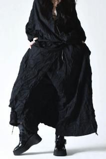 BISHOOL Wrinkled Wool Gabardine Wrap Balloon Pants