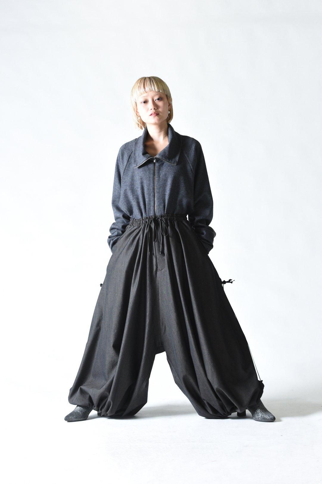 BISHOOL Wool Gabardine 袴 Balloon Pants ash beige - BISHOOL,Edwina