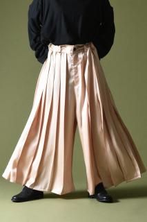 BISHOOL Dress Satin Wide Pleats  Pants pink