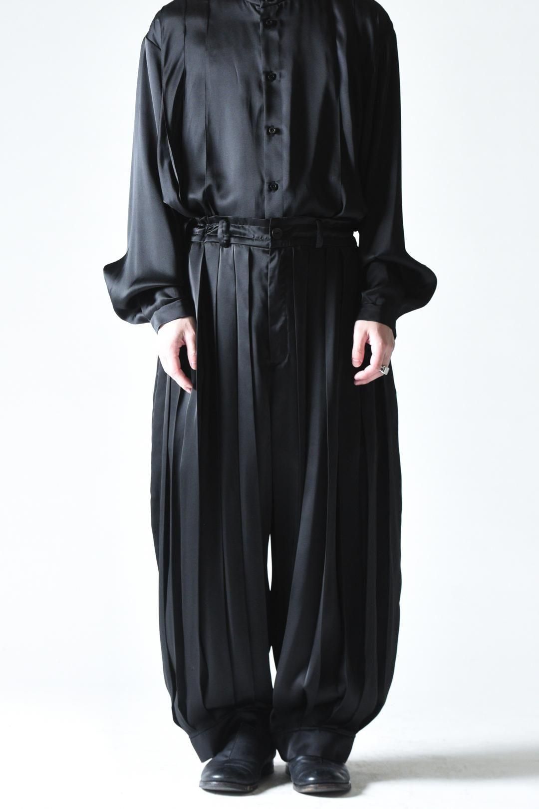 BISHOOL Urban Wool Gabardine Sarrouel Balloon Pants black