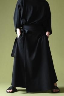 BISHOOL Wool Gabardine Wrap Unisex Skirt