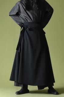 BISHOOL Wool Gabardine Wrap Unisex Skirt