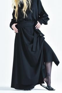 BISHOOL Wool Gabardine Wrap Unisex Skirt