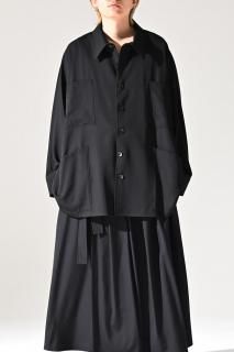 BISHOOL Wool Gabardine Vague Shirt Jacket