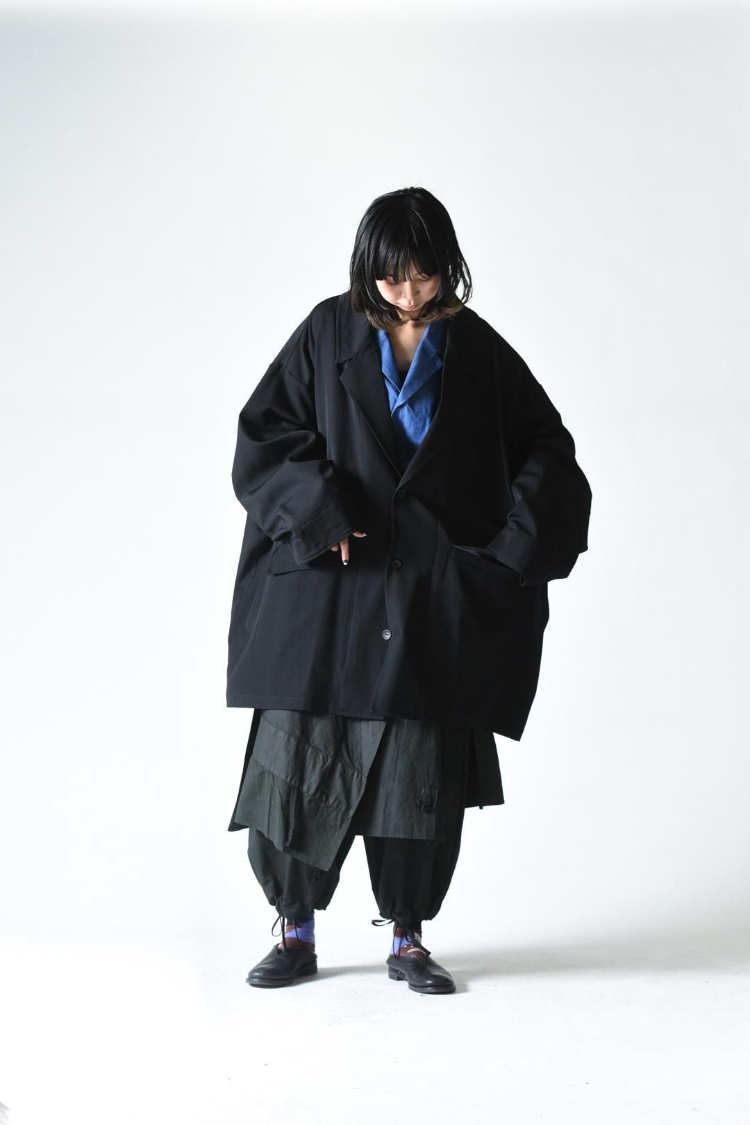 BISHOOL Single Over Jacket ver.Wool Gabardine black
