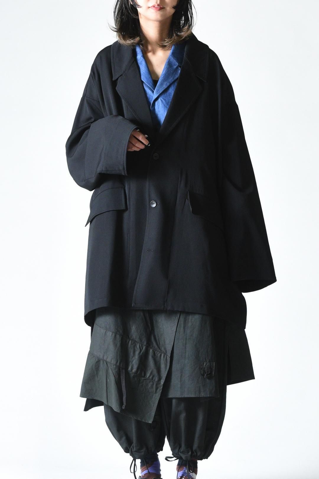 BISHOOL Single Over Jacket ver.Wool Gabardine black