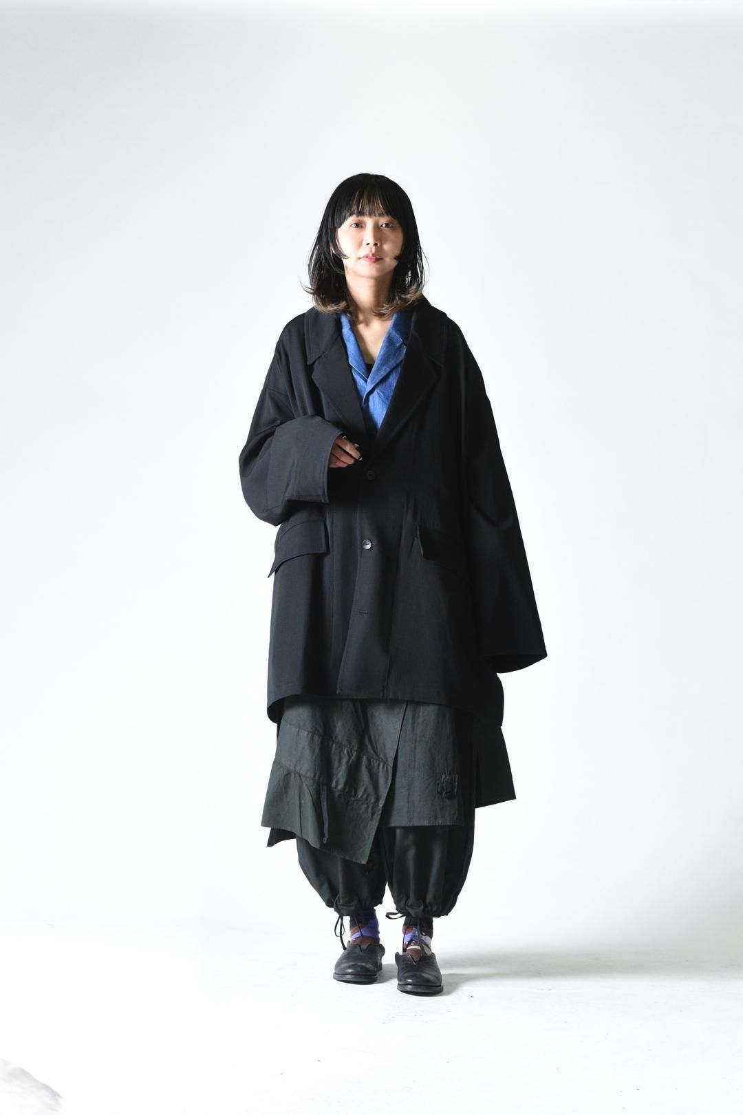 BISHOOL Single Over Jacket ver.Wool Gabardine black
