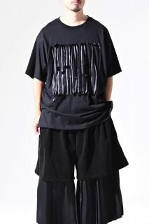 NEPHOLOGIST Cord Embroidery Big T -contrail- black