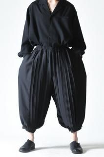 NEPHOLOGIST Inner Pleats Clag Pants black
