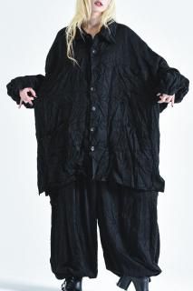 BISHOOL Wrinkled Vague Shirt Jacket ver.Rexcell black