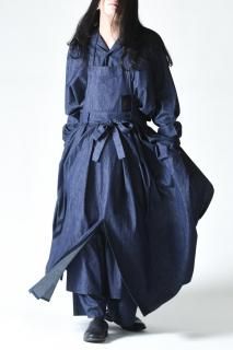 BISHOOL 4oz Denim Wrap KIMONO Cloth indigo