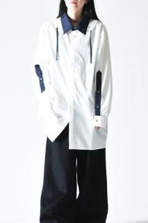 NaNo Art Hoodie Shirt WhiteNavy
