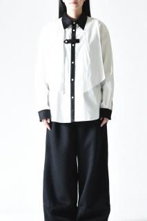 NaNo Art Scarf Shirt WhiteBlack