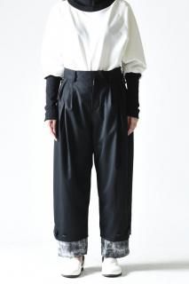 NaNo Art 3 Tuck BONTAN Trousers Black Asphalt