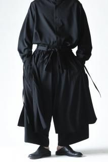 BISHOOL Wool Gabardine Rope Layered  black