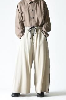BISHOOL Wool Gabardine Big Track Pants limited beige