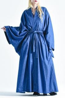 BISHOOL 4oz Denim YUKATA Coat fade