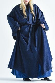 BISHOOL 4oz Denim YUKATA Coat indigo