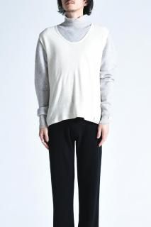SILENCE Nep Silk Sleeveless Knit White