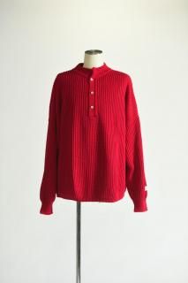 SILENCE Henry Neck Sweater Red