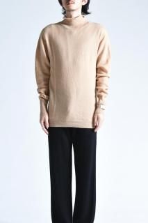 SILENCE Pure Cashmere High Neck Sweater Dark Beige