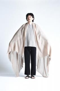 SILENCE Cashmere Mix Double Face Shawl CoffeeBeige