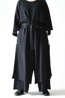 BISHOOL Linen Viscose Rope Layered  black