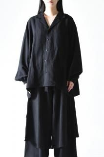 BISHOOL Linen Viscose  Gang Shirt black