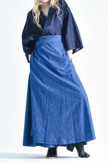 BISHOOL 4oz Denim Wrap Unisex Skirt fade