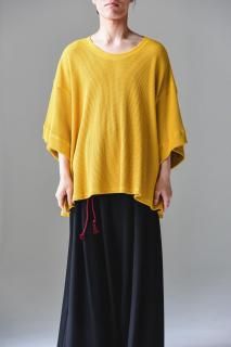 BISHOOL The Classic Knit Sew Heavy Waffle mustard