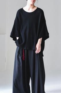 BISHOOL The Classic Knit Sew Heavy Waffle black