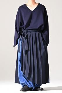 BISHOOL Pleats HAKAMA Cloth navy