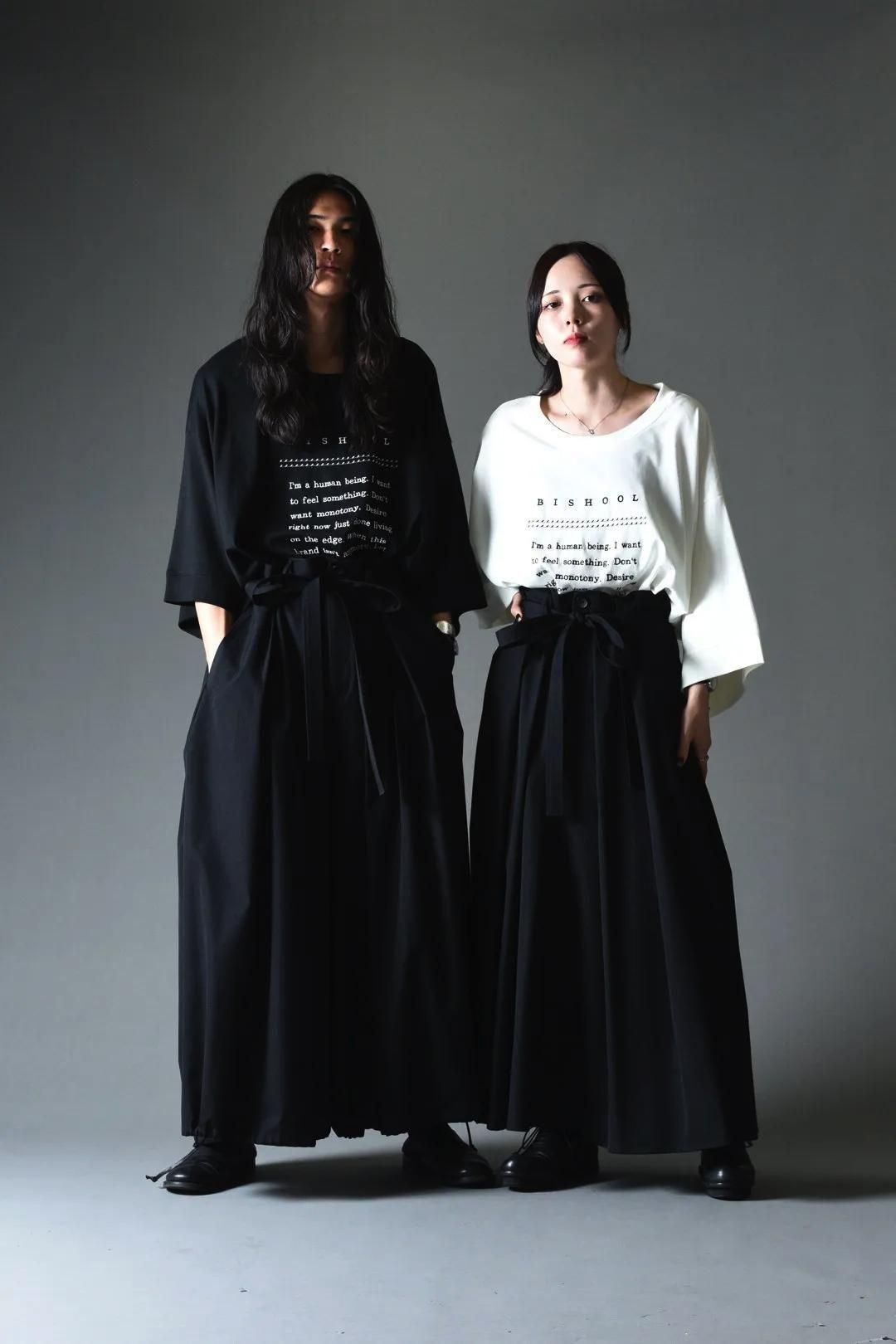 BISHOOL Wool Gabardine KIMONO Balloon Pants black - BISHOOL,Edwina