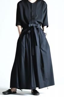 BISHOOL Wool Gabardine KIMONO Balloon Pants black