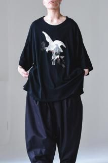 BISHOOL Giza Cotton Classic Big-T peace black