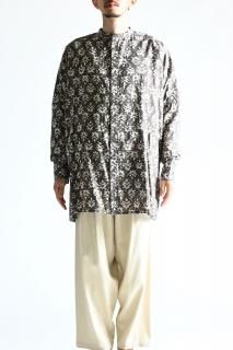 YANTOR Block Print Long Shirt Brown:02