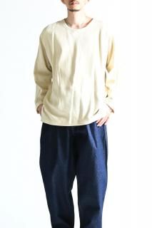 YANTOR 6ply Khadi Cotton Long Pullover Off White