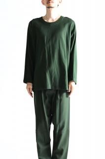 YANTOR 6ply Khadi Cotton Long Pullover Khaki Green 24