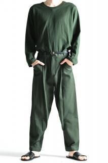 YANTOR 6ply Khadi Cotton Arched Pants Khaki Green 24