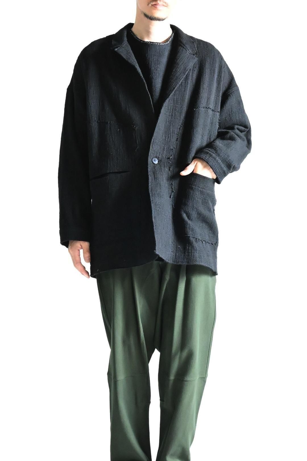 ジャケット・アウター YANTOR 0 Count Khadi Cotton Jacket Black YANTOR 0 Count Khadi Cotton Jacket Black - BISHOOL,Edwina