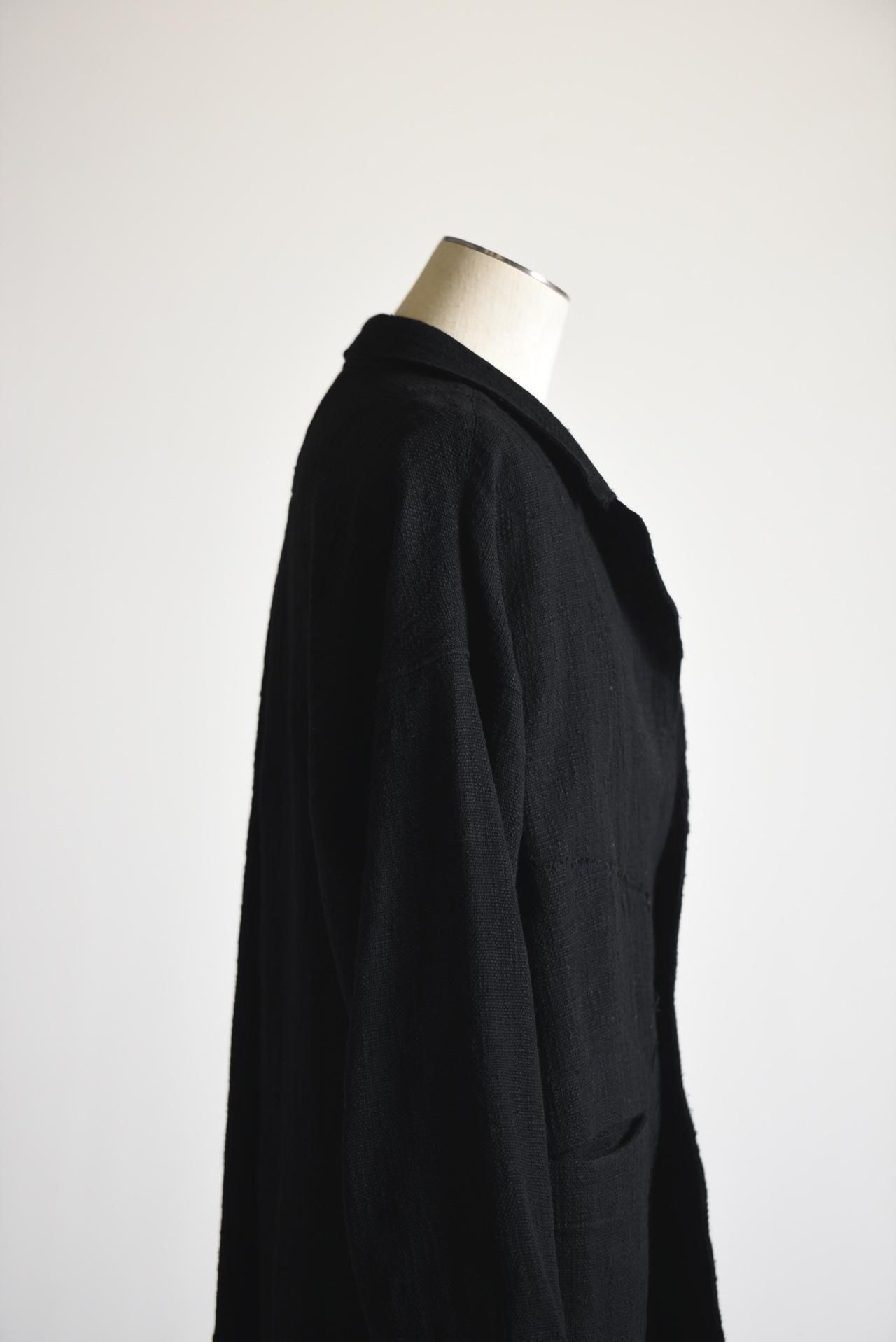 ジャケット・アウター YANTOR 0 Count Khadi Cotton Jacket Black YANTOR | 0 Count Khadi Cotton Jacket (Black) - FFC.