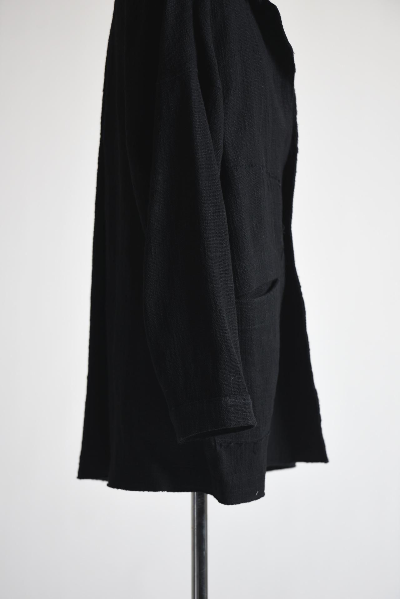 ジャケット・アウター YANTOR 0 Count Khadi Cotton Jacket Black YANTOR 0 Count Khadi Cotton Jacket Black