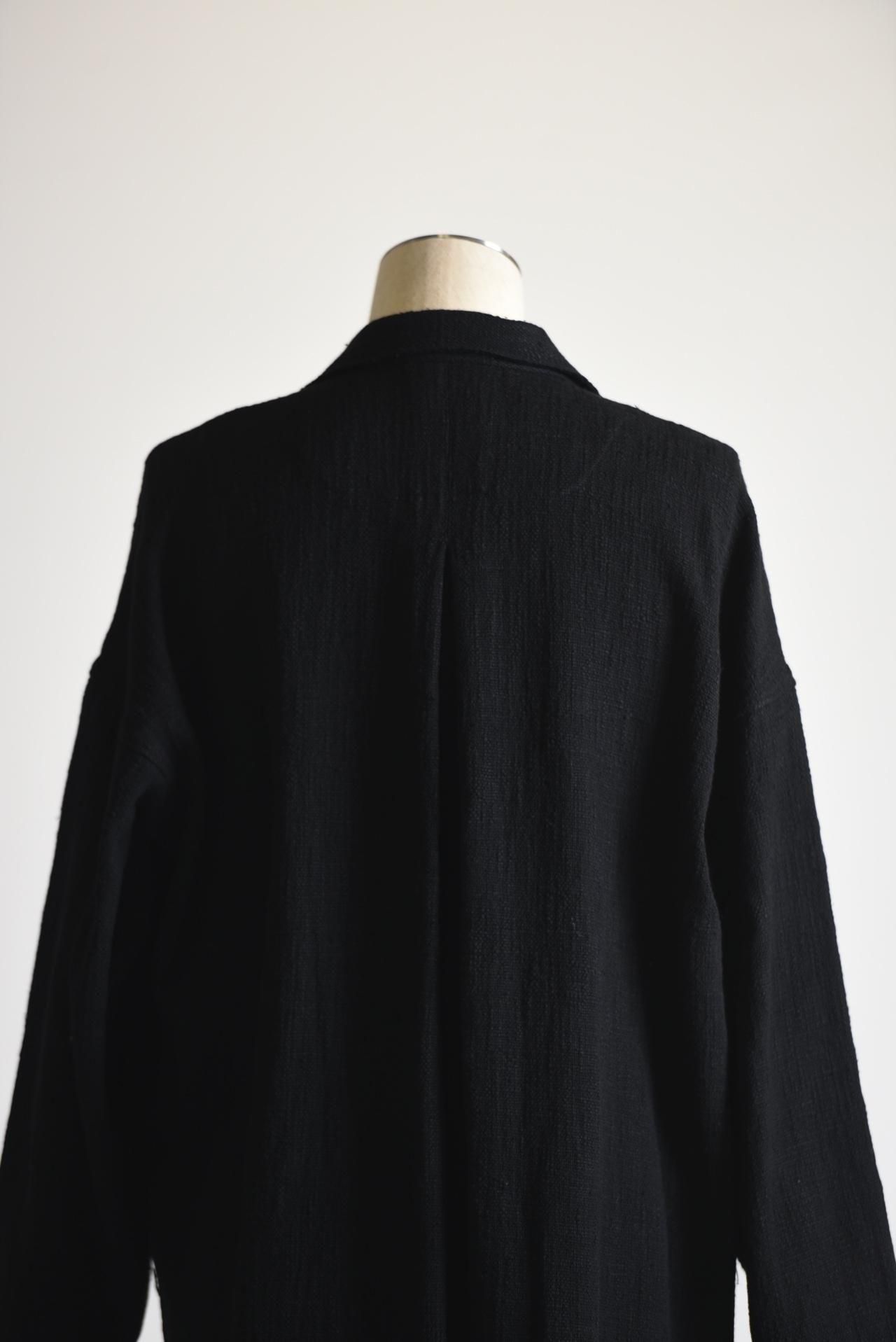 YANTOR 0 Count Khadi Cotton Jacket Black - BISHOOL,Edwina