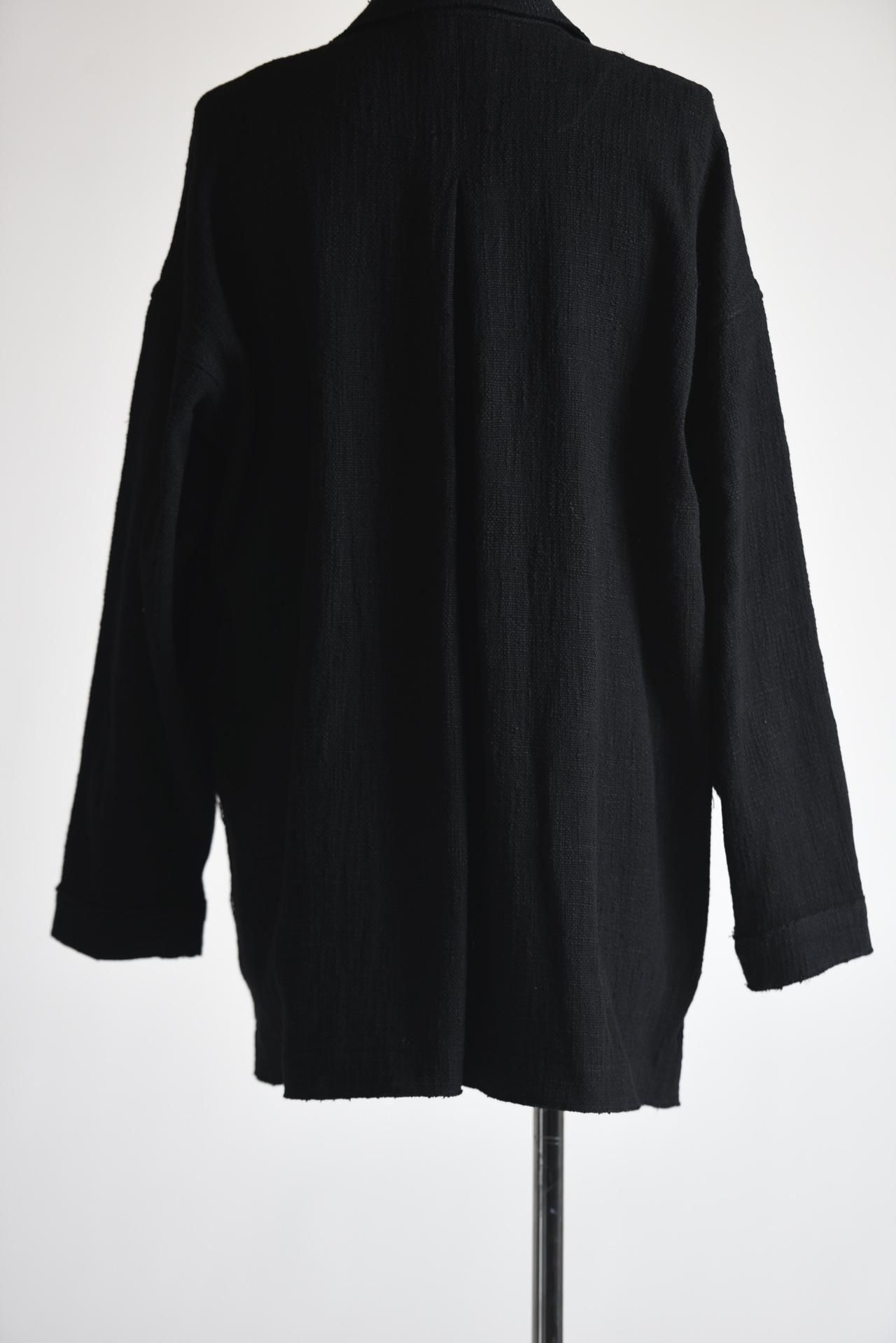 ジャケット・アウター YANTOR 0 Count Khadi Cotton Jacket Black YANTOR 0 Count Khadi Cotton Jacket Black - BISHOOL,Edwina