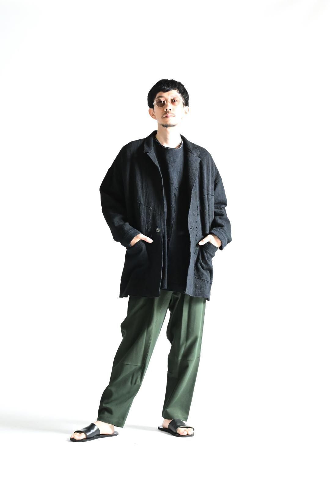 ジャケット・アウター YANTOR 0 Count Khadi Cotton Jacket Black YANTOR | 0 Count Khadi Cotton Jacket (Black) - FFC.
