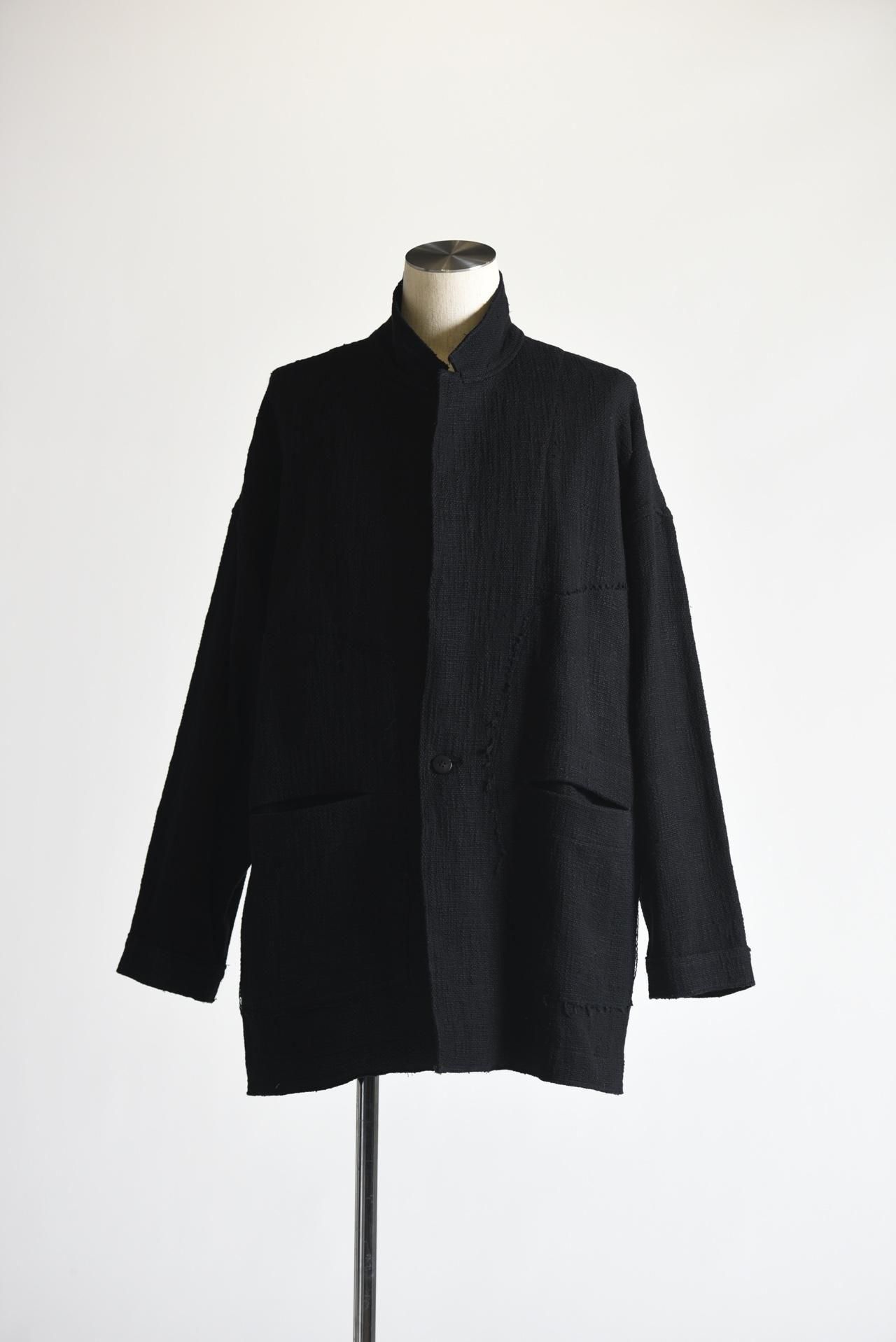 ジャケット・アウター YANTOR 0 Count Khadi Cotton Jacket Black YANTOR 0 Count Khadi Cotton Jacket Black - BISHOOL,Edwina