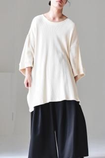 BISHOOL Heavy Waffle Big-T off white