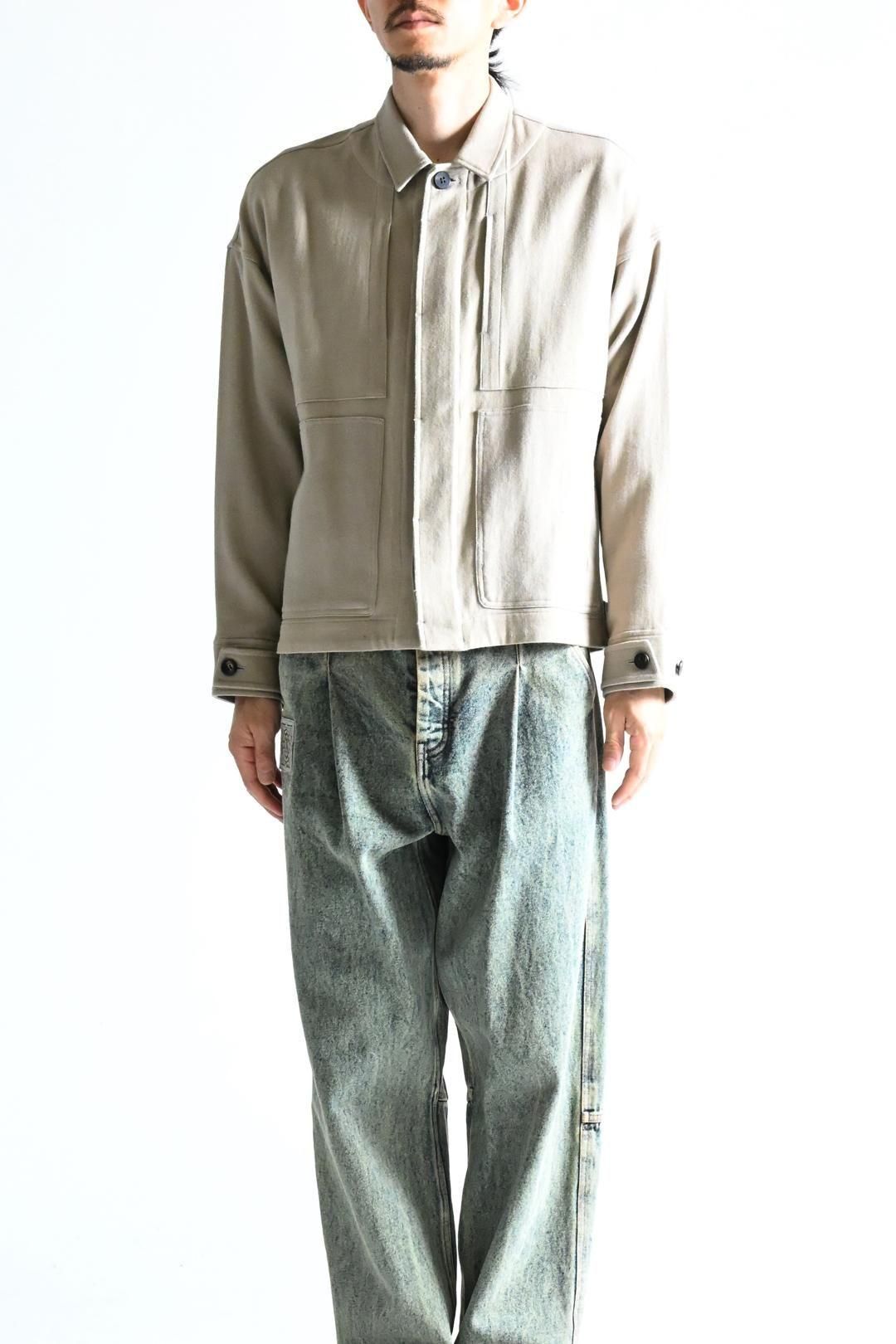 YANTOR 6ply Khadi Cotton Flyfront Shirt Jacket Beige 22 - BISHOOL