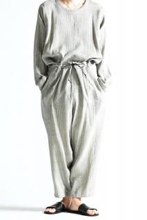 YANTOR Khadi Hickory Switching Wide Pants Beige
