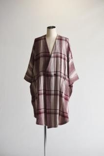 YANTOR Amunzen Check Haori Coat Red